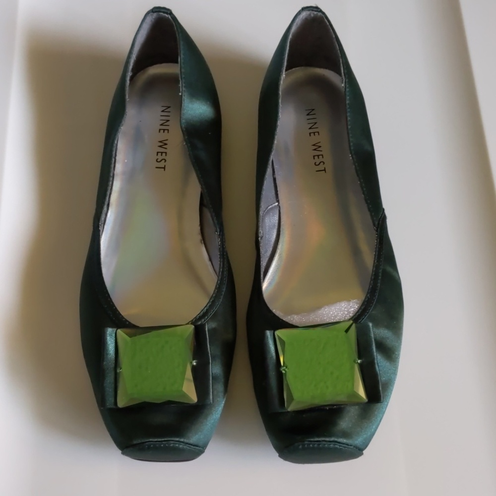 Nine West Satin Ballerina-toe  with Bow/Crystal